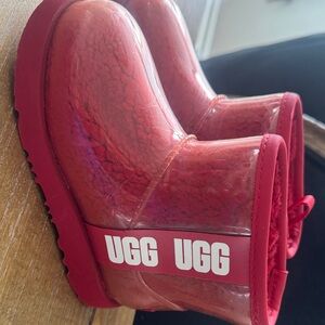 UGG Kids Glossy Red Boots size 11 kids